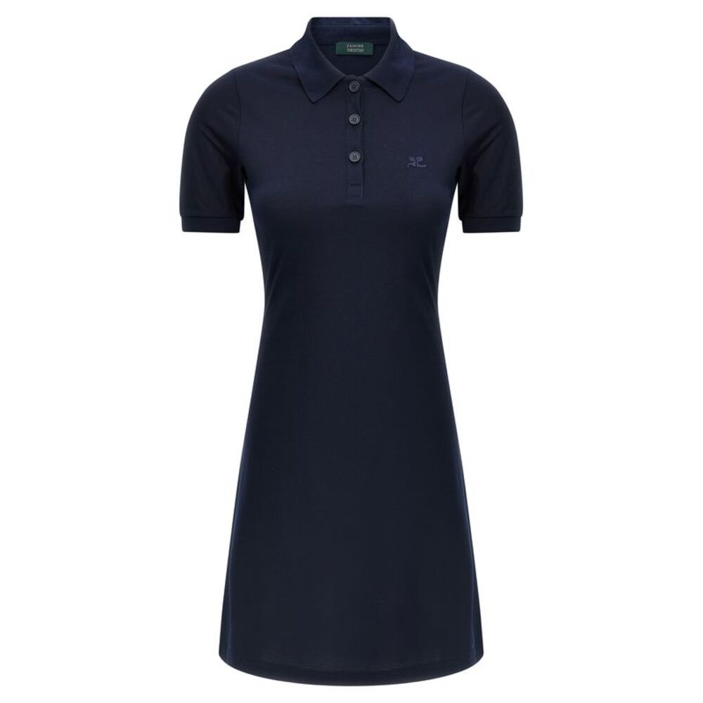 Courrèges Blue Cotton Short Women's Dress
